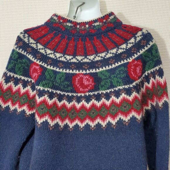 Woolrich Blue and Red Patterned Cardigan - Picture 6 of 11